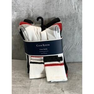 CLUB ROOM Men's Multi Striped 8-Pack Crew Socks SZ 10-13